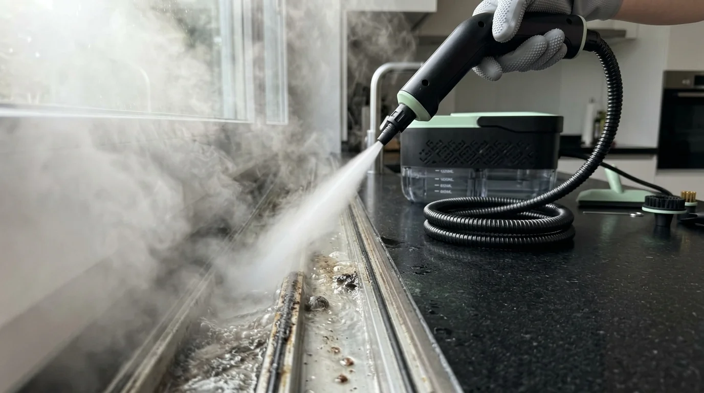 Pulitore a vapore manuale 1500W Muvano per fughe e binari finestre